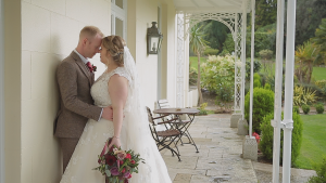 Couple at their south west wedding venue