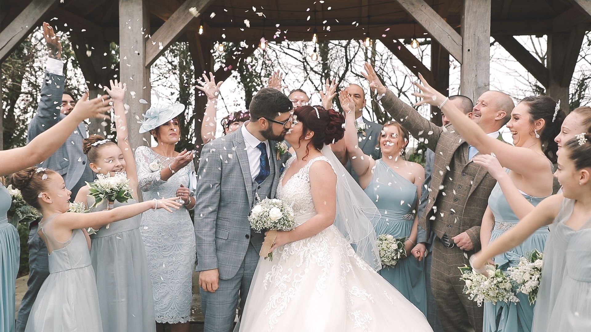 Bride and Groom confetti Throw, Trevenna Barns Bride and Groom confetti Throw, Trevenna Barns