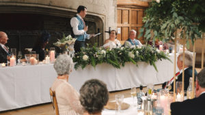 Groom's wedding speeches to add a personal touch to their wedding day at Dartington Hall