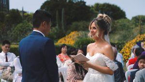 Tregenna Castle outdoor wedding ceremony readings