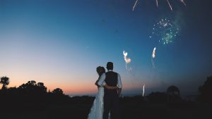 Tregenna Castle wedding fireworks was a personal touch to their wedding day