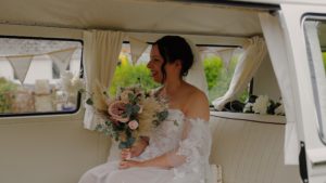 Bride captured for personalised wedding video