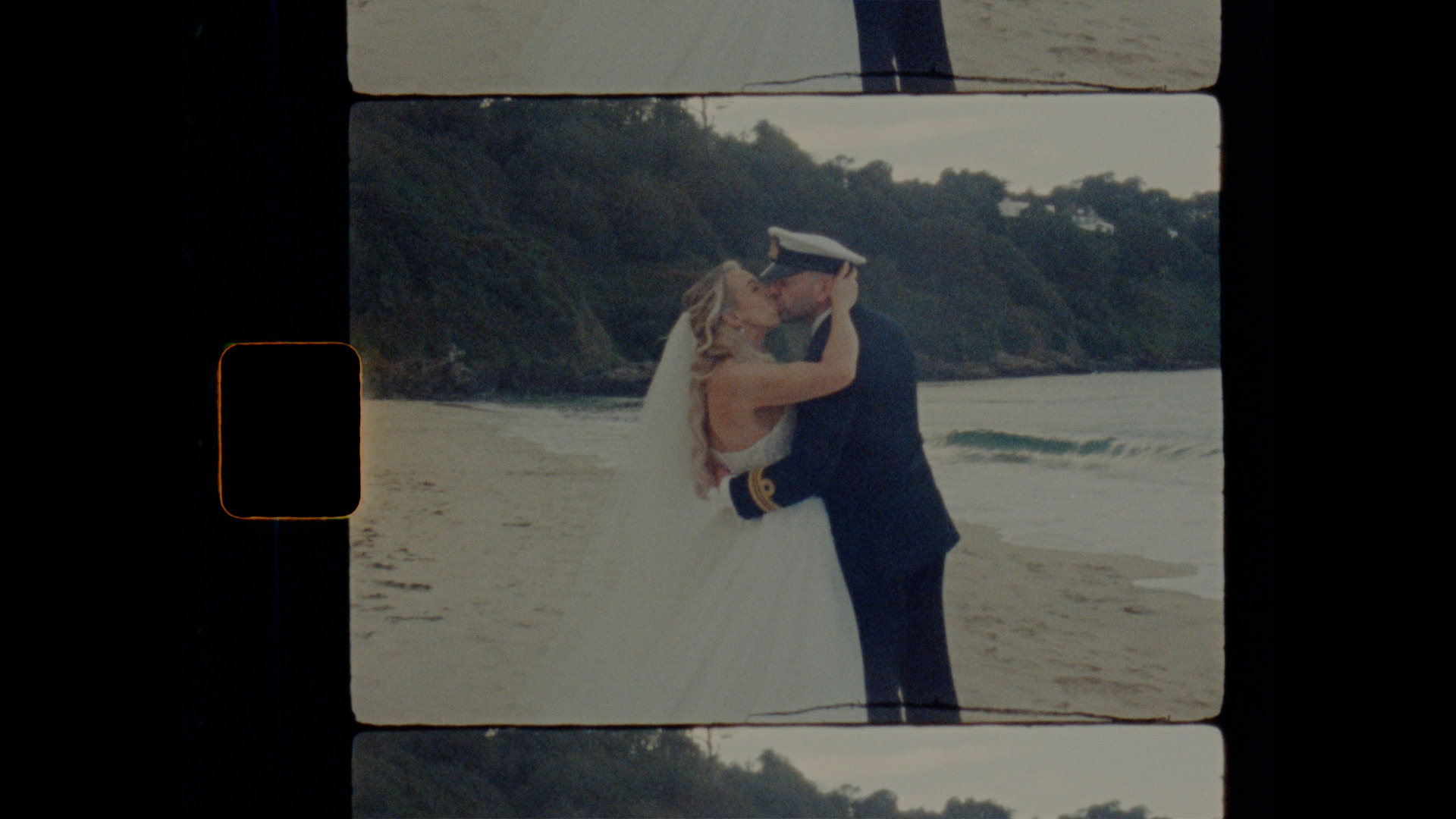 wedding film in Carbis Bay captured with super 8 film